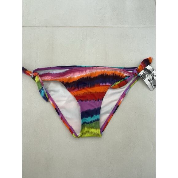 Victoria's Secret Swim Bikini Bottom Striped Low Rise Swimwear - Picture 1 of 8